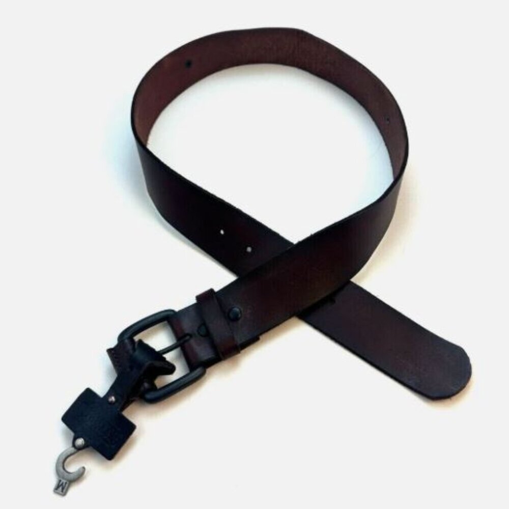 Affliction Genuine Leather Men's Belt Size M Brown New with defect
